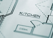Blueprint of kitchen
